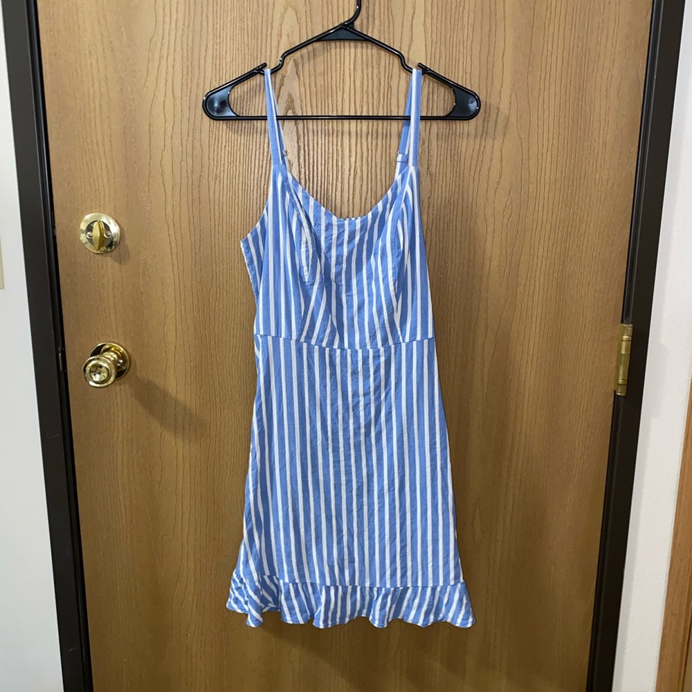 Old Navy Blue and White Textured Top